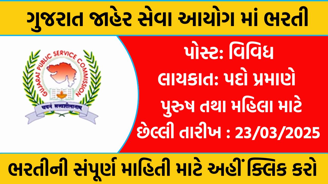GPSC Recruitment 2025