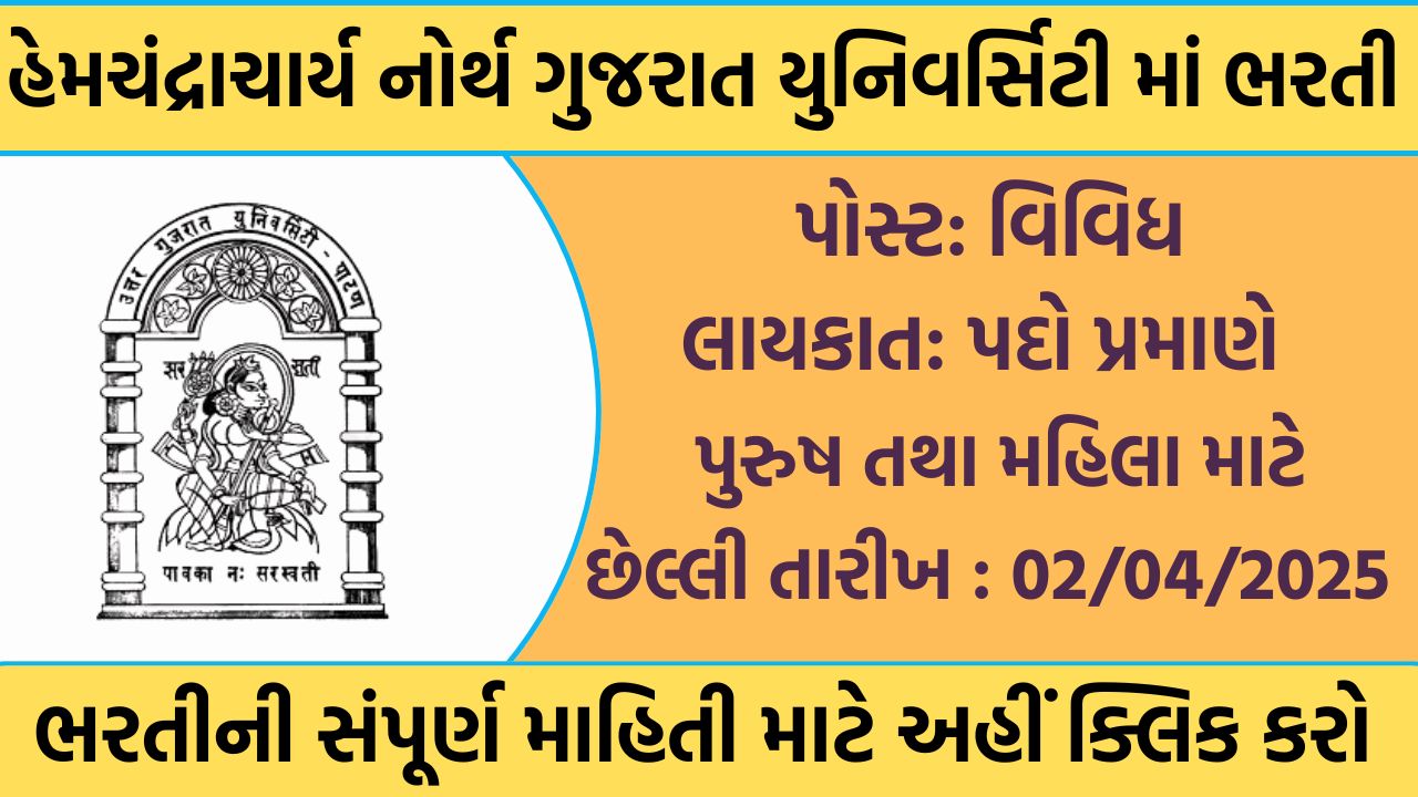 HNGU Patan Recruitment 2025